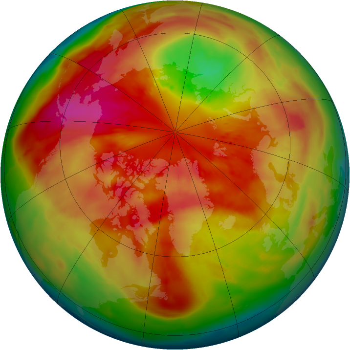 Arctic ozone map for 11 March 2010